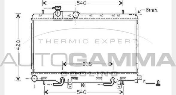 Autogamma 104315 - Radiators, Motora dzesēšanas sistēma autodraugiem.lv