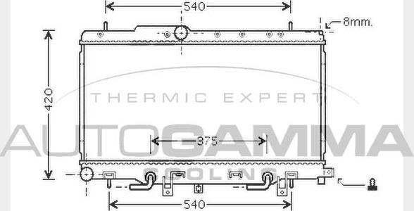 Autogamma 104310 - Radiators, Motora dzesēšanas sistēma autodraugiem.lv