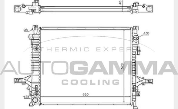 Autogamma 104384 - Radiators, Motora dzesēšanas sistēma autodraugiem.lv