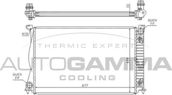 Autogamma 104249 - Radiators, Motora dzesēšanas sistēma autodraugiem.lv