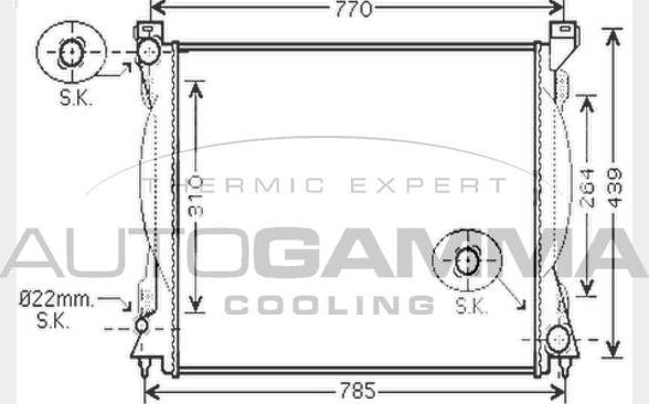 Autogamma 104244 - Radiators, Motora dzesēšanas sistēma autodraugiem.lv