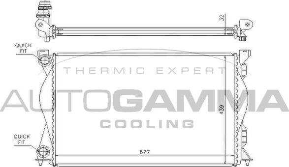 Autogamma 104246 - Radiators, Motora dzesēšanas sistēma autodraugiem.lv