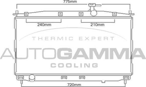 Autogamma 104240 - Radiators, Motora dzesēšanas sistēma autodraugiem.lv