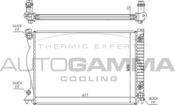 Autogamma 104248 - Radiators, Motora dzesēšanas sistēma autodraugiem.lv