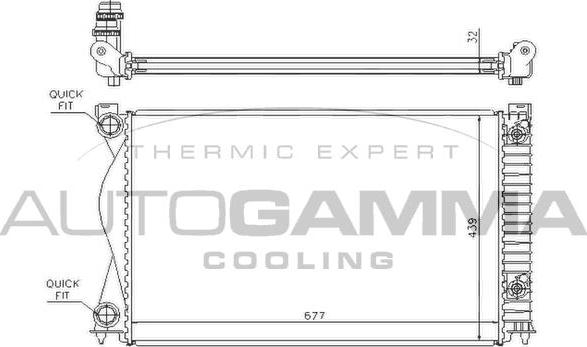 Autogamma 104247 - Radiators, Motora dzesēšanas sistēma autodraugiem.lv