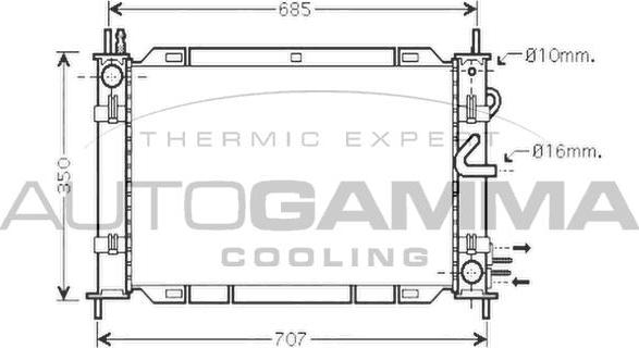 Autogamma 104262 - Radiators, Motora dzesēšanas sistēma autodraugiem.lv