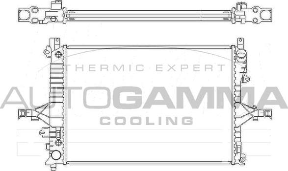 Autogamma 104208 - Radiators, Motora dzesēšanas sistēma autodraugiem.lv