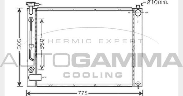 Autogamma 104284 - Radiators, Motora dzesēšanas sistēma autodraugiem.lv