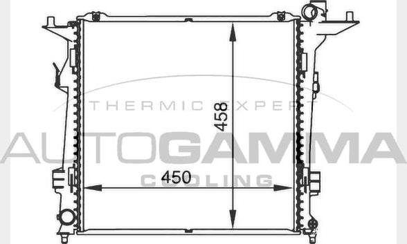 Autogamma 104274 - Radiators, Motora dzesēšanas sistēma autodraugiem.lv