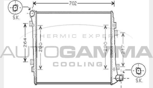 Autogamma 104748 - Radiators, Motora dzesēšanas sistēma autodraugiem.lv