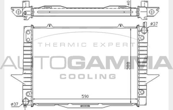 Autogamma 104753 - Radiators, Motora dzesēšanas sistēma autodraugiem.lv