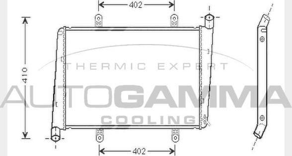 Autogamma 104752 - Radiators, Motora dzesēšanas sistēma autodraugiem.lv