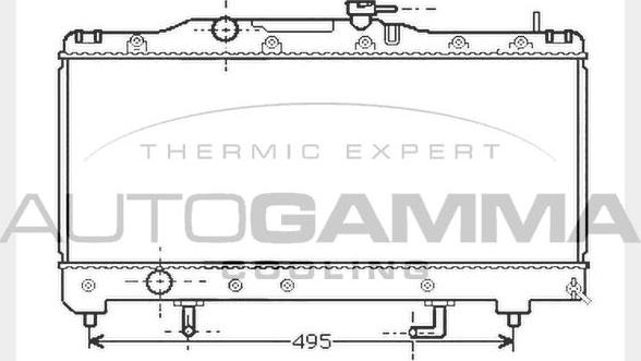 Autogamma 104718 - Radiators, Motora dzesēšanas sistēma autodraugiem.lv