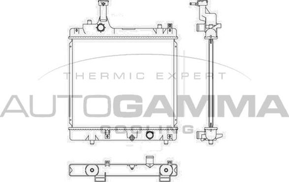 Autogamma 105934 - Radiators, Motora dzesēšanas sistēma autodraugiem.lv