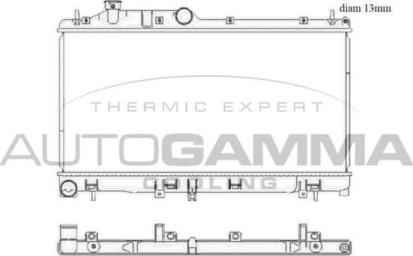 Autogamma 105933 - Radiators, Motora dzesēšanas sistēma autodraugiem.lv