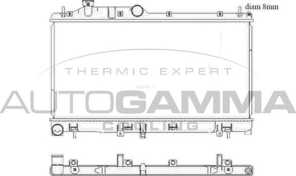 Autogamma 105932 - Radiators, Motora dzesēšanas sistēma autodraugiem.lv