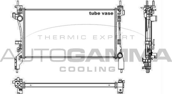 Autogamma 105440 - Radiators, Motora dzesēšanas sistēma autodraugiem.lv