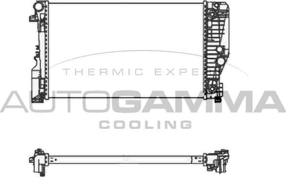 Autogamma 105405 - Radiators, Motora dzesēšanas sistēma autodraugiem.lv