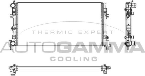 Autogamma 105400 - Radiators, Motora dzesēšanas sistēma autodraugiem.lv