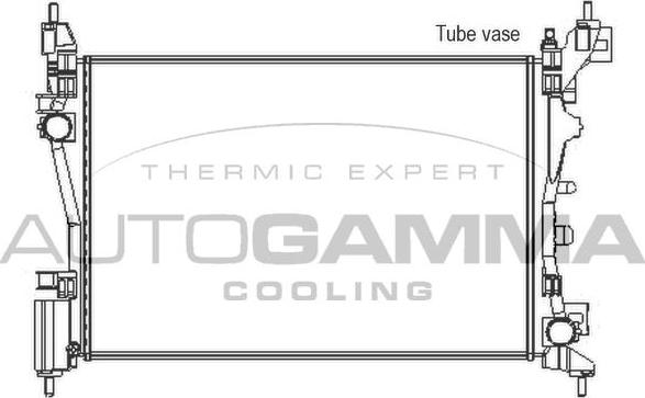 Autogamma 105439 - Radiators, Motora dzesēšanas sistēma autodraugiem.lv