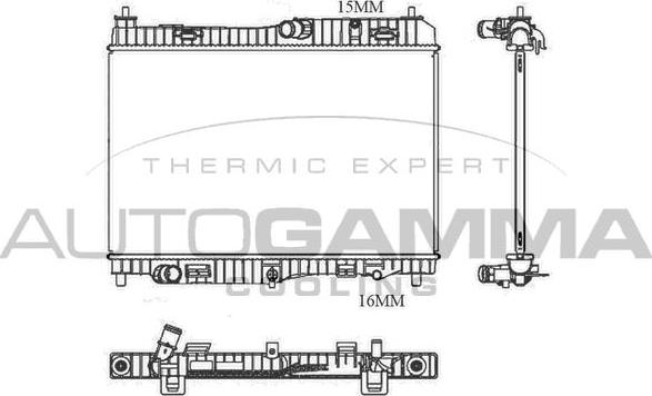 Autogamma 105685 - Radiators, Motora dzesēšanas sistēma autodraugiem.lv