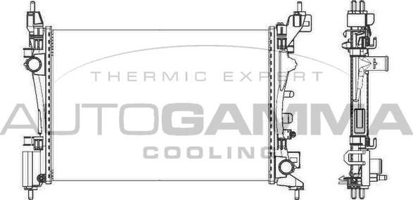 Autogamma 105624 - Radiators, Motora dzesēšanas sistēma autodraugiem.lv