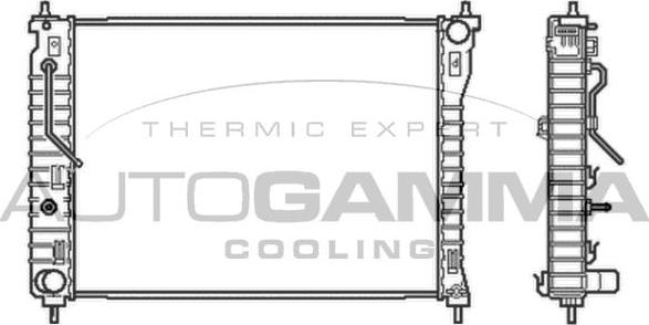 Autogamma 105044 - Radiators, Motora dzesēšanas sistēma autodraugiem.lv