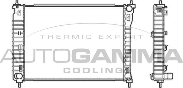 Autogamma 105043 - Radiators, Motora dzesēšanas sistēma autodraugiem.lv