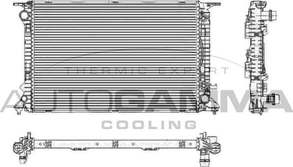 Autogamma 105159 - Radiators, Motora dzesēšanas sistēma autodraugiem.lv