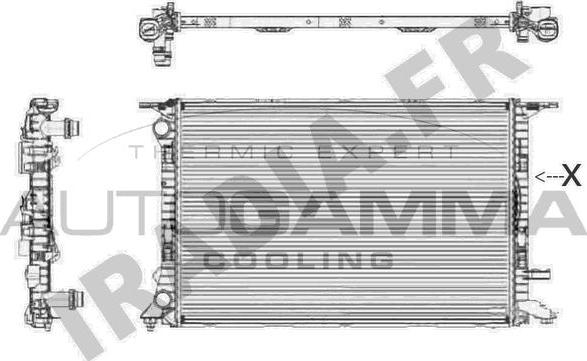 Autogamma 105155 - Radiators, Motora dzesēšanas sistēma autodraugiem.lv