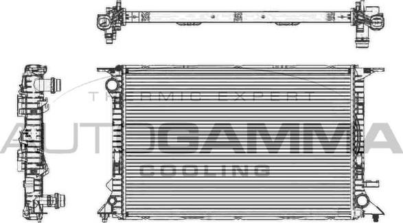 Autogamma 105158 - Radiators, Motora dzesēšanas sistēma autodraugiem.lv