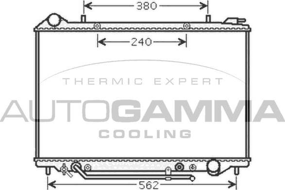 Autogamma 105100 - Radiators, Motora dzesēšanas sistēma autodraugiem.lv