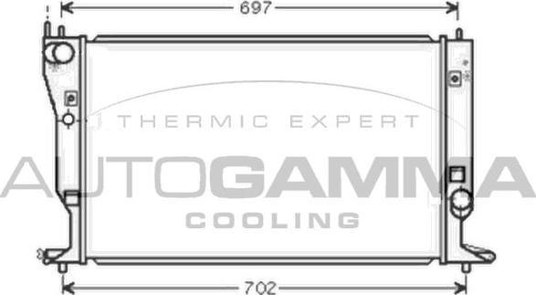 Autogamma 105182 - Radiators, Motora dzesēšanas sistēma autodraugiem.lv