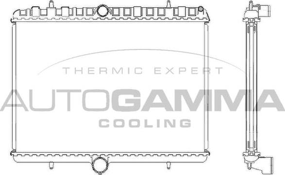 Autogamma 105123 - Radiators, Motora dzesēšanas sistēma autodraugiem.lv