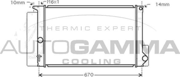 Autogamma 105179 - Radiators, Motora dzesēšanas sistēma autodraugiem.lv