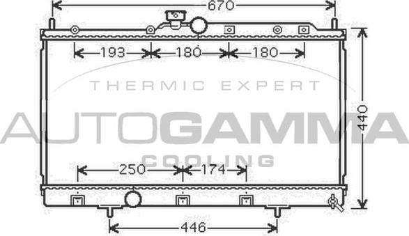 Autogamma 105316 - Radiators, Motora dzesēšanas sistēma autodraugiem.lv