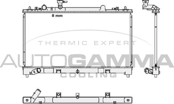 Autogamma 105385 - Radiators, Motora dzesēšanas sistēma autodraugiem.lv