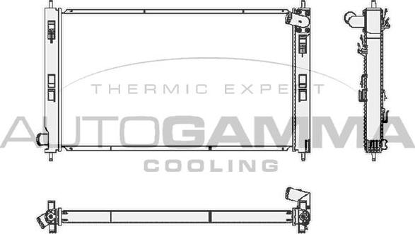 Autogamma 105386 - Radiators, Motora dzesēšanas sistēma autodraugiem.lv