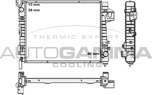 Autogamma 105382 - Radiators, Motora dzesēšanas sistēma autodraugiem.lv