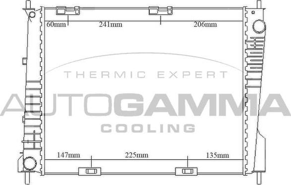 Autogamma 105264 - Radiators, Motora dzesēšanas sistēma autodraugiem.lv