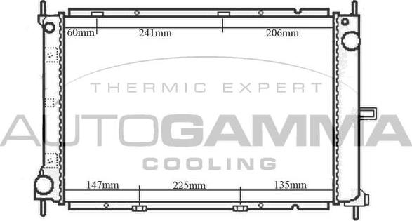 Autogamma 105263 - Radiators, Motora dzesēšanas sistēma autodraugiem.lv