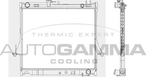 Autogamma 105207 - Radiators, Motora dzesēšanas sistēma autodraugiem.lv