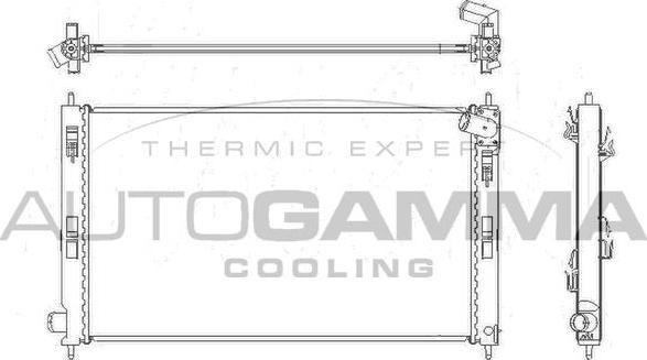 Autogamma 105216 - Radiators, Motora dzesēšanas sistēma autodraugiem.lv