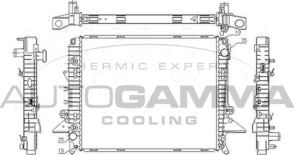 Autogamma 105212 - Radiators, Motora dzesēšanas sistēma autodraugiem.lv