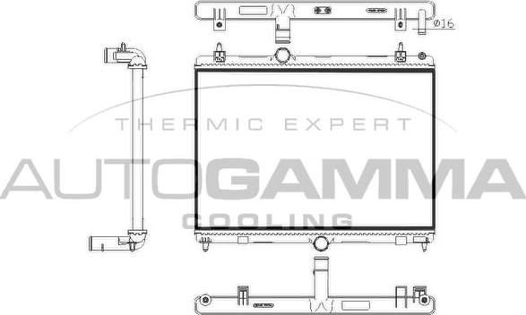 Autogamma 105770 - Radiators, Motora dzesēšanas sistēma autodraugiem.lv