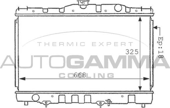 Autogamma 100996 - Radiators, Motora dzesēšanas sistēma autodraugiem.lv