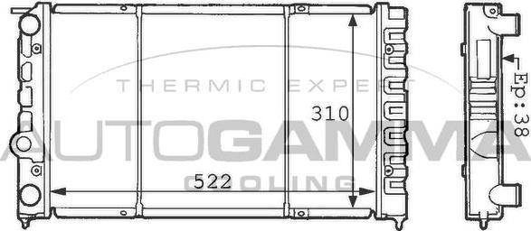 Autogamma 100959 - Radiators, Motora dzesēšanas sistēma autodraugiem.lv