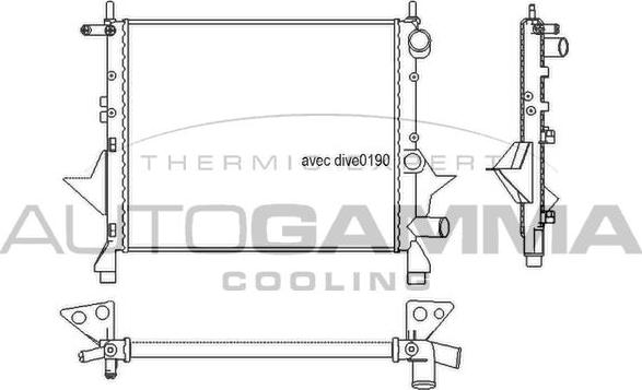 Autogamma 100916 - Radiators, Motora dzesēšanas sistēma autodraugiem.lv