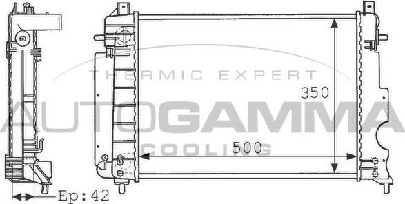 Autogamma 100939 - Radiators, Motora dzesēšanas sistēma autodraugiem.lv