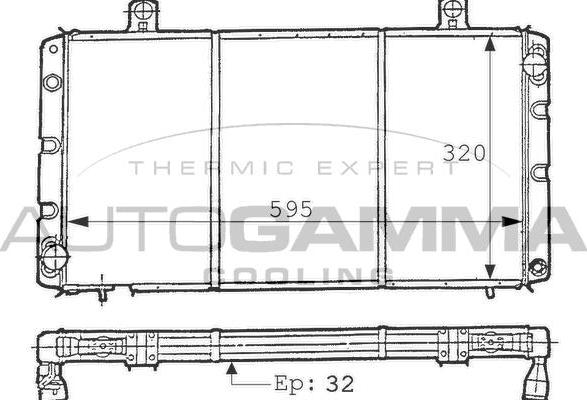 Autogamma 100934 - Radiators, Motora dzesēšanas sistēma autodraugiem.lv